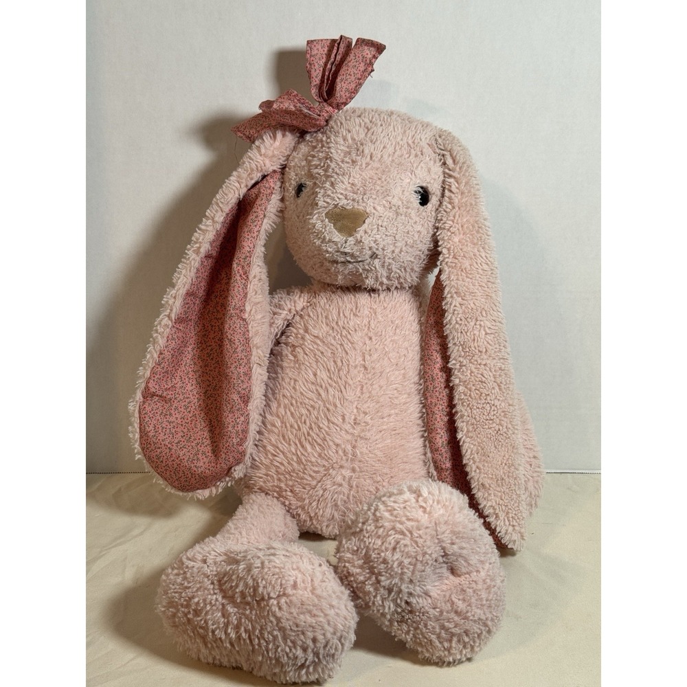 Walgreens Happy Go Fluffy Pink Bunny Plush Calico Lop Floppy‎ Stuffed Animal Toy